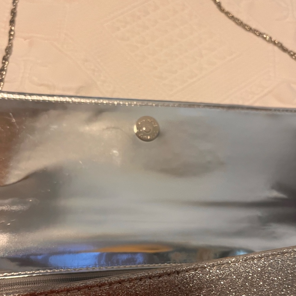 Sold…Aldo beautiful silver clutch or crossbody purse - Picture 4 of 16